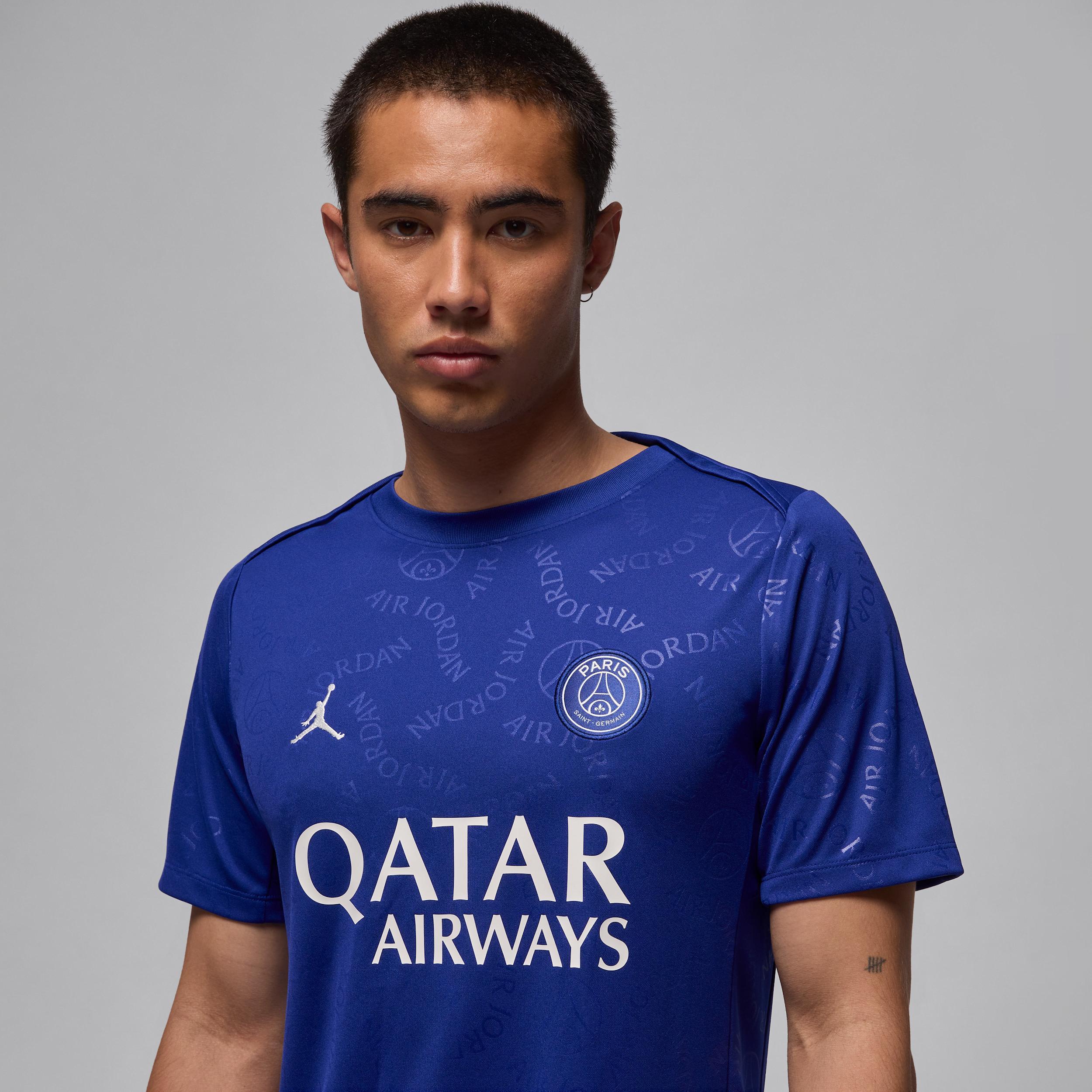 Nike Mens Paris Saint-Germain Academy Pro Fourth Jordan Dri-FIT Soccer Short-Sleeve Pre-Match Top Product Image