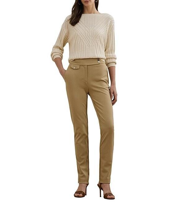 Lauren Ralph Lauren High Rise Ponte Knit Ankle Pants Product Image