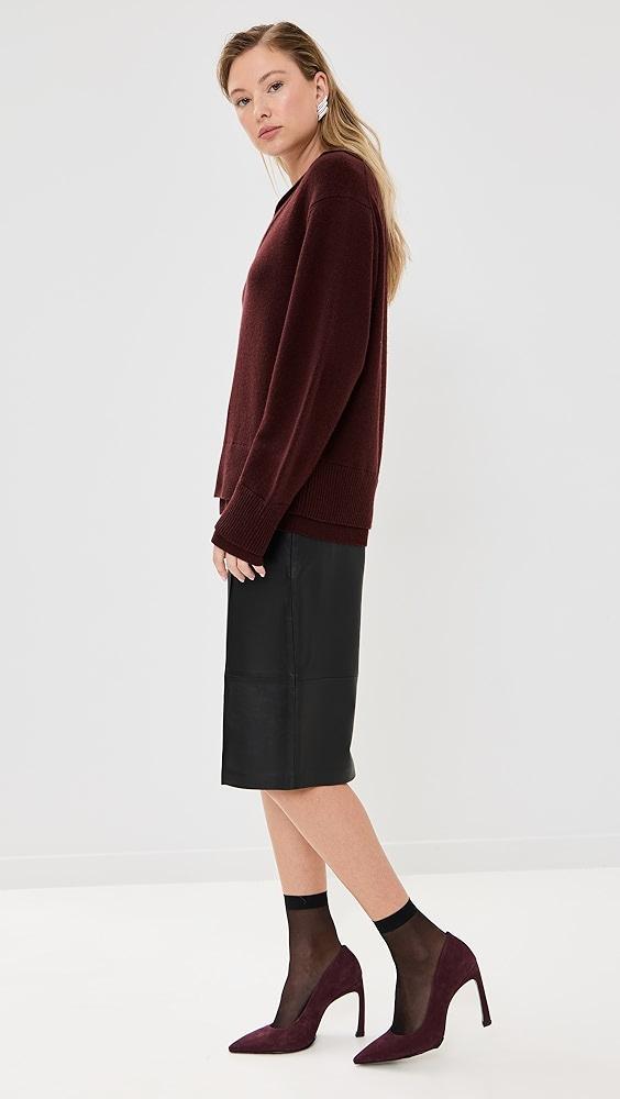 Vince Collared Double Layer Pullover | Shopbop Product Image