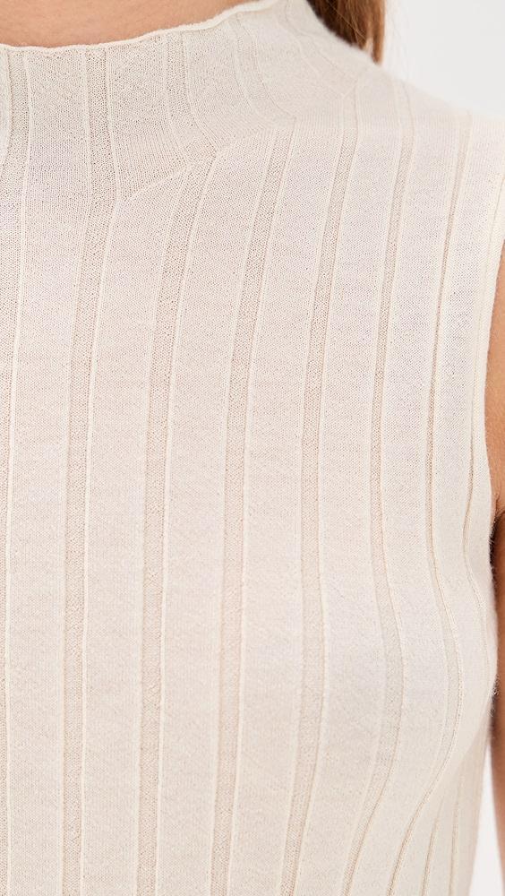 Guest in Residence Rib Mock Neck Shell Sweater Vest | Shopbop Product Image
