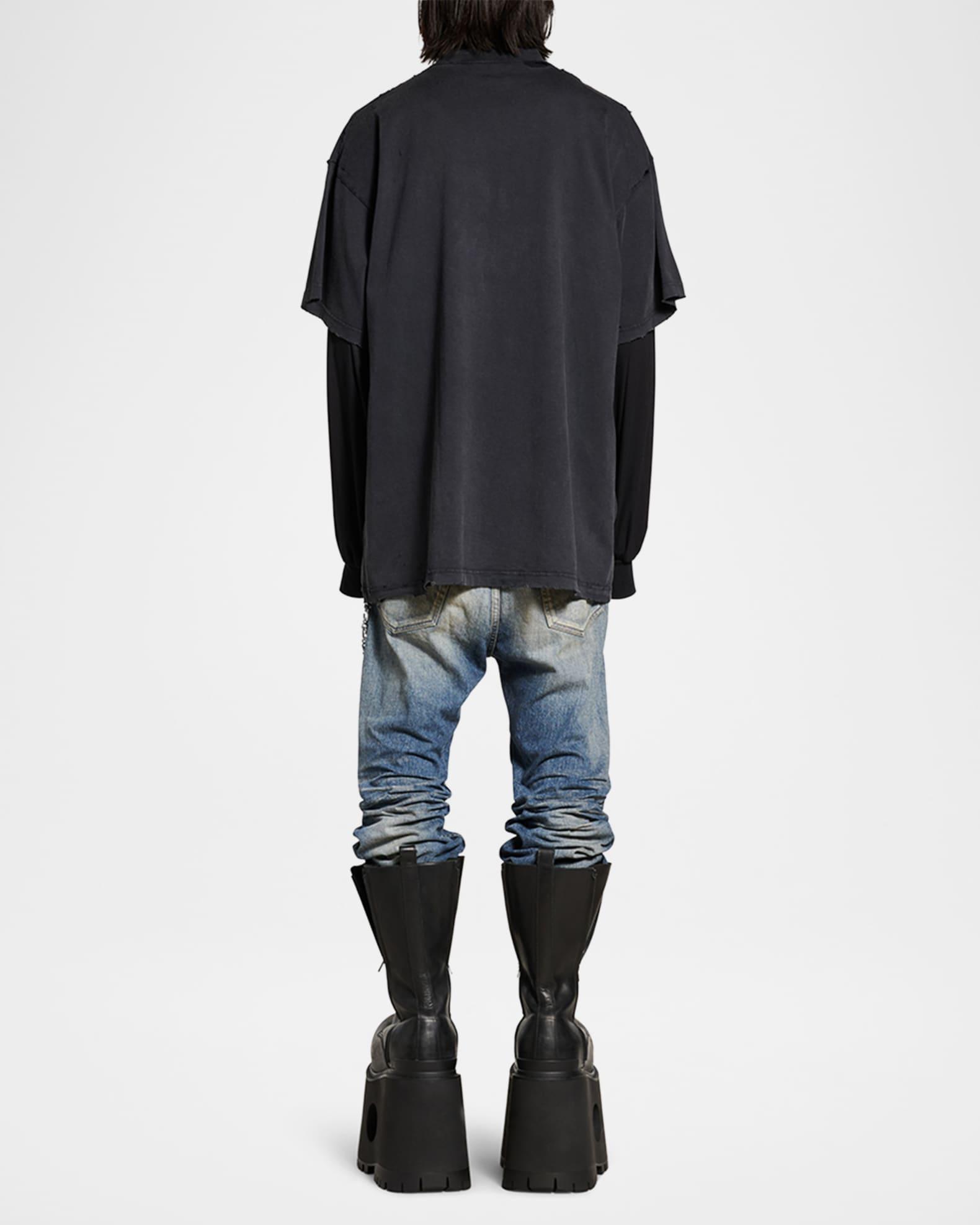 Men's Oversized Distressed T-Shirt Product Image