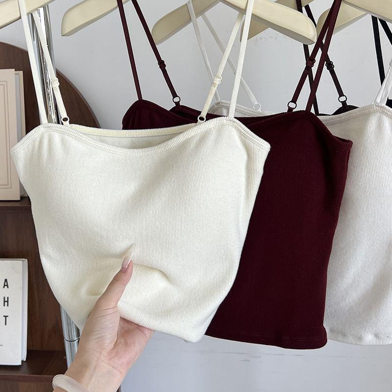 Plain Padded Cropped Camisole Product Image