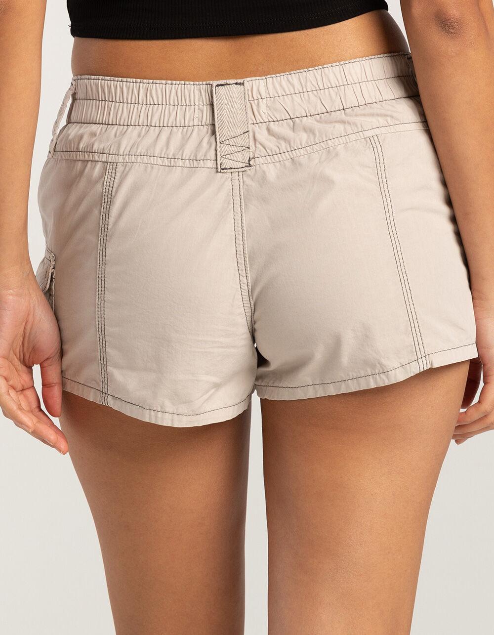 BDG Urban Outfitters Y2K Womens Cargo Mini Shorts - STONE Product Image