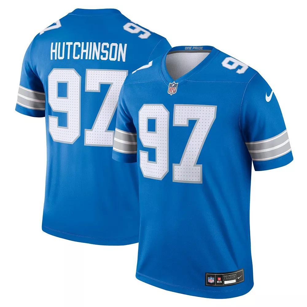 Men's Nike Aidan Hutchinson Blue Detroit Lions Legend Jersey, Size: Small Product Image