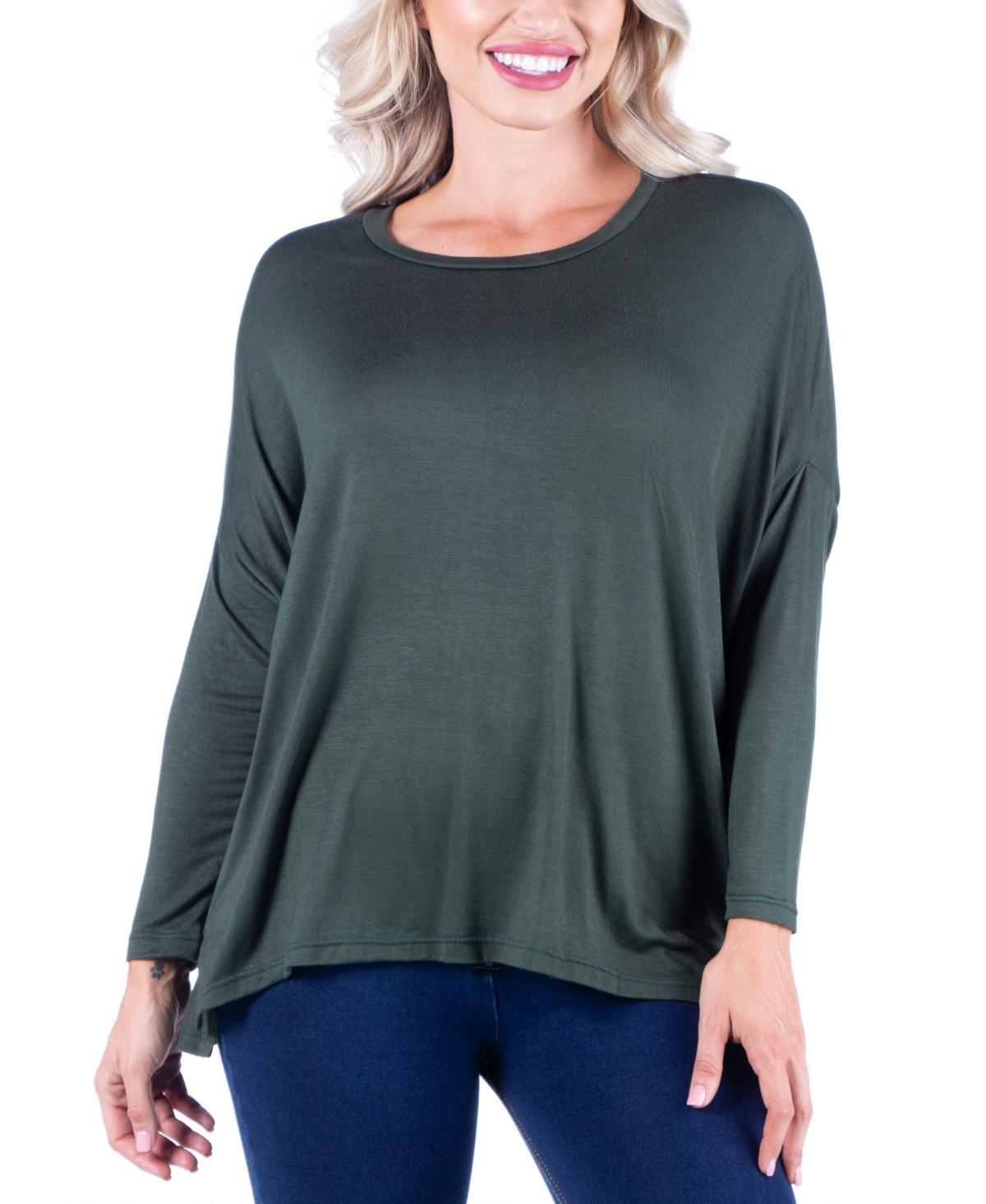 Womens Oversized Long Sleeve Dolman Top Product Image