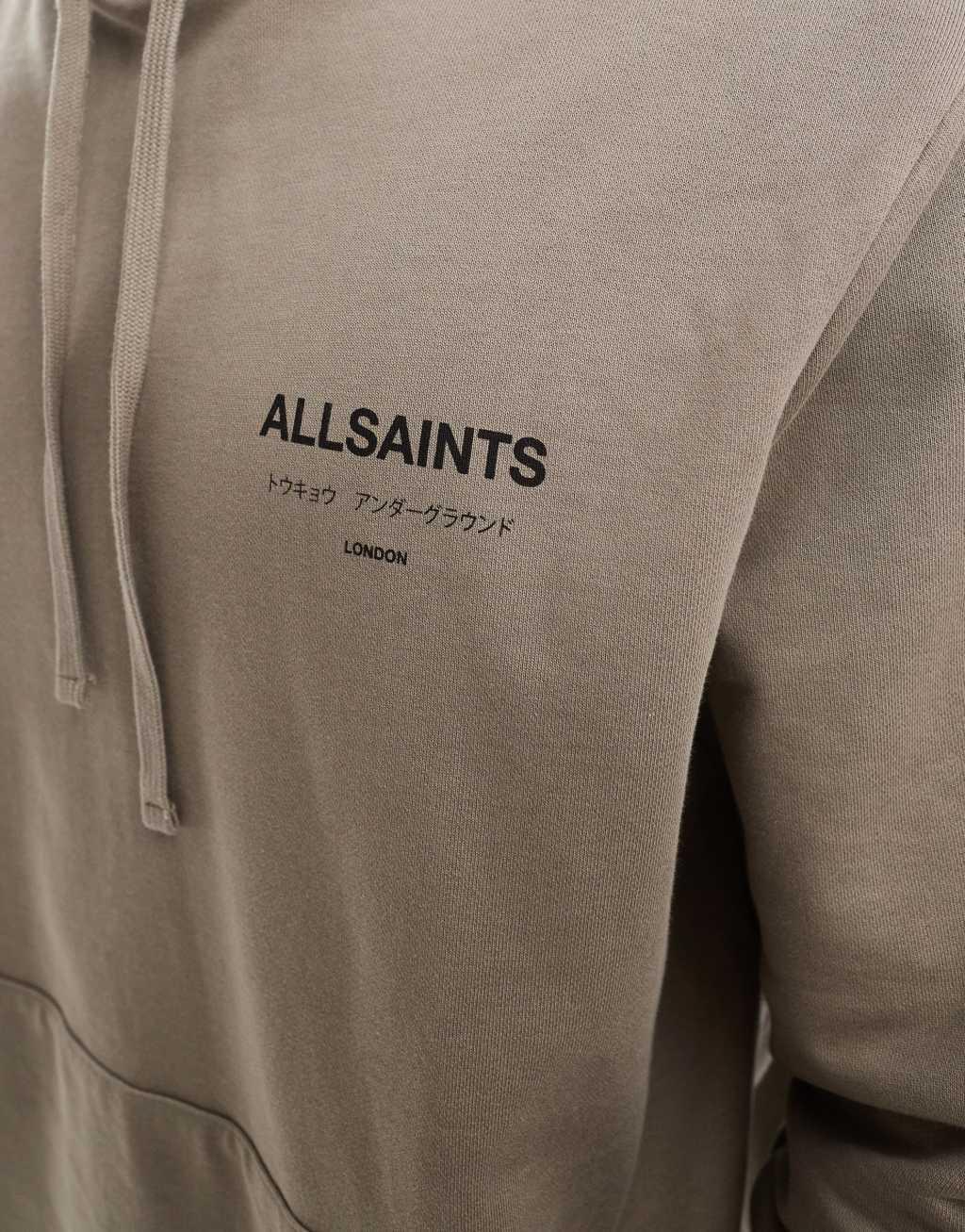 AllSaints Underground Oth hoodie in green Product Image