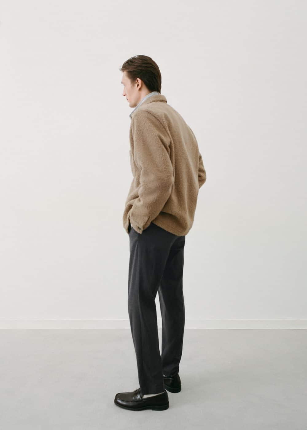 Mango Mens Slim-Fit Cotton Pants Product Image