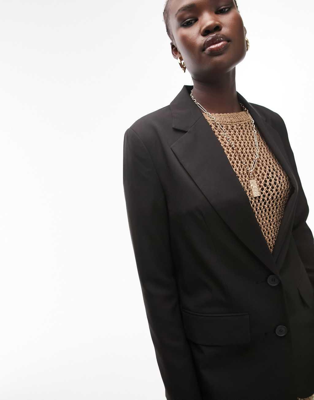 Topshop Tall tailored single breasted blazer Product Image