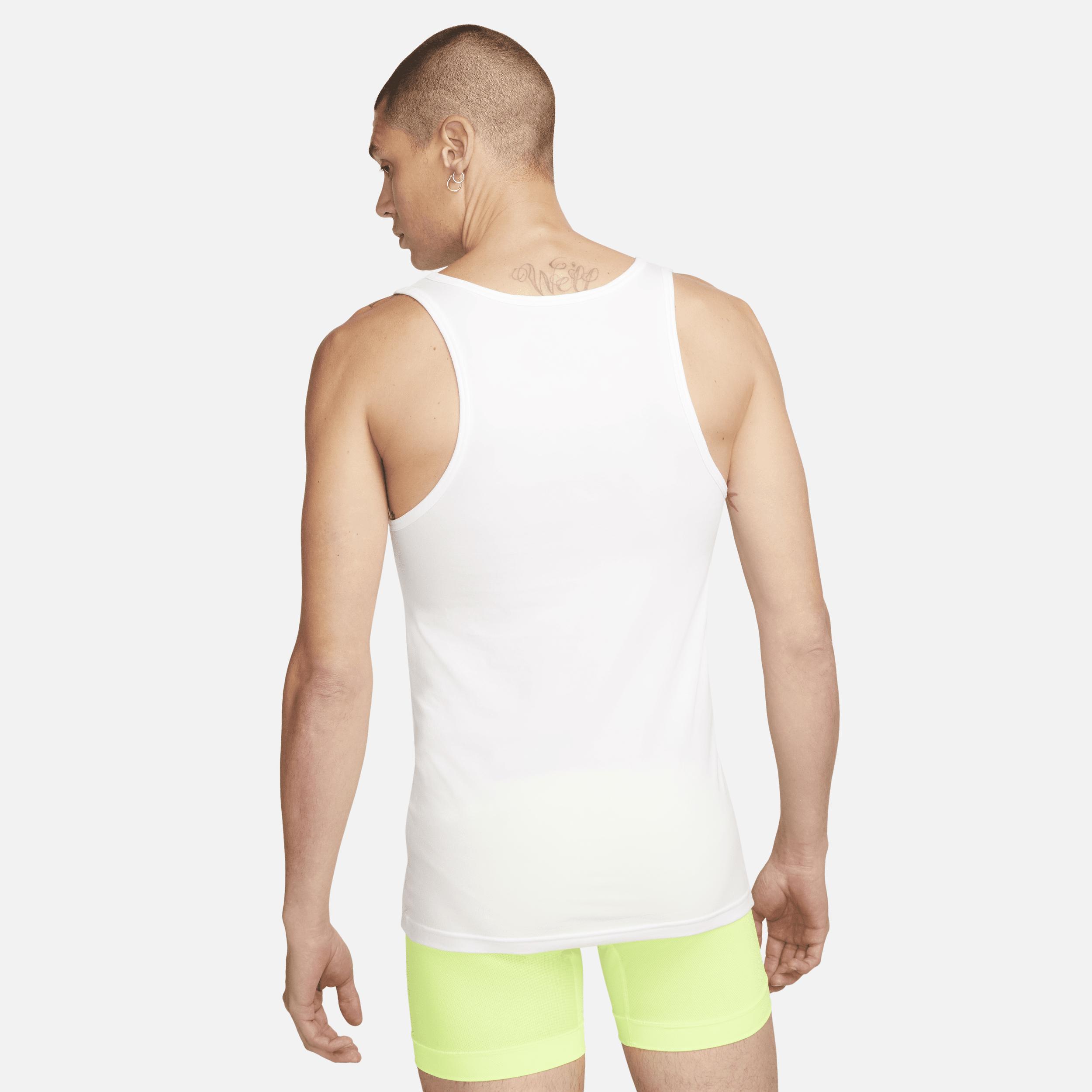 Nike Men's Dri-FIT Essential Cotton Stretch Slim Fit Tank Top Undershirt (2-Pack) Product Image