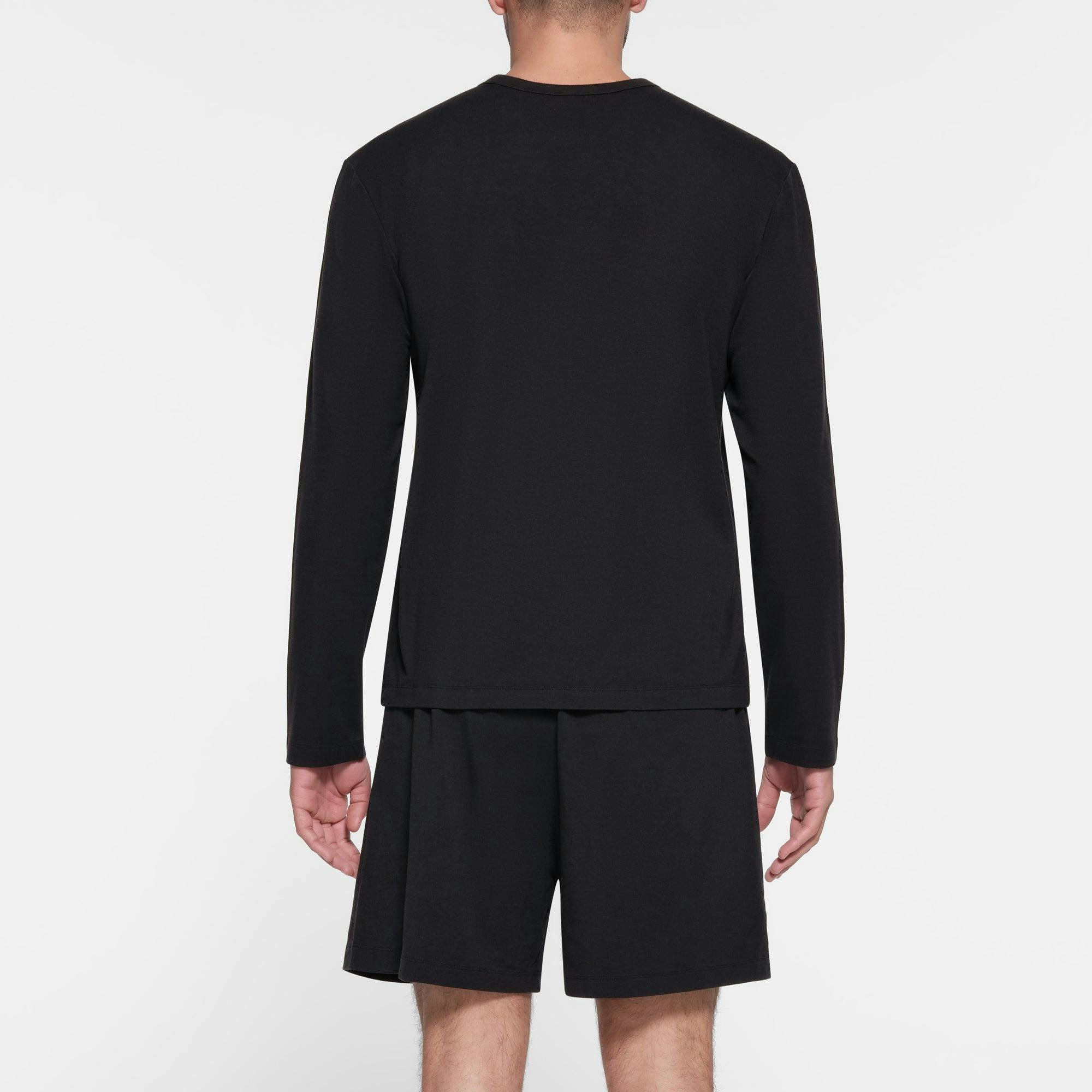 JERSEY LOUNGE MENS RELAXED LONG SLEEVE T-SHIRT | OBSIDIAN Product Image