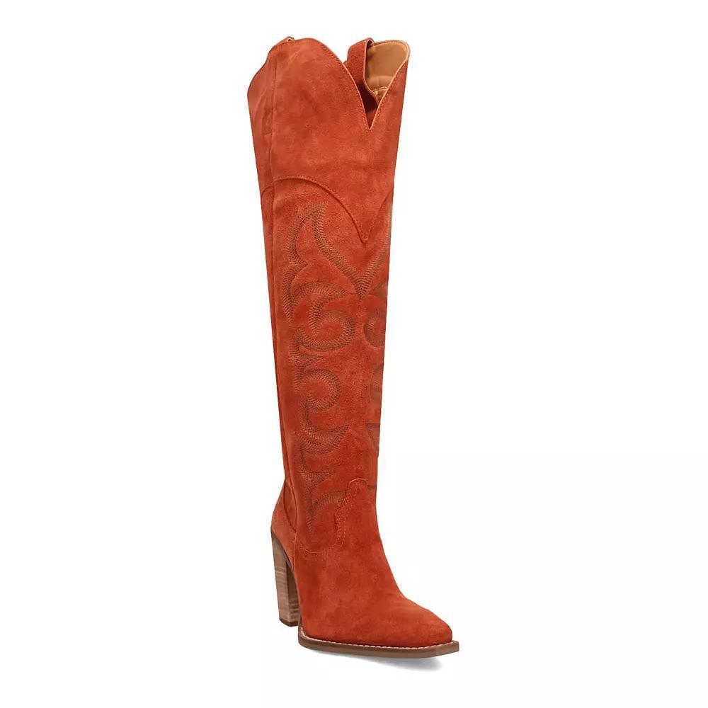Dingo Primadonna Women's Suede Boots, Size: 8.5, Red Product Image