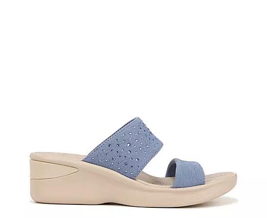 LifeStride Sienna Bright Women's Wedge Sandals, Size: 7.5 Wide, Elemental Blue Product Image