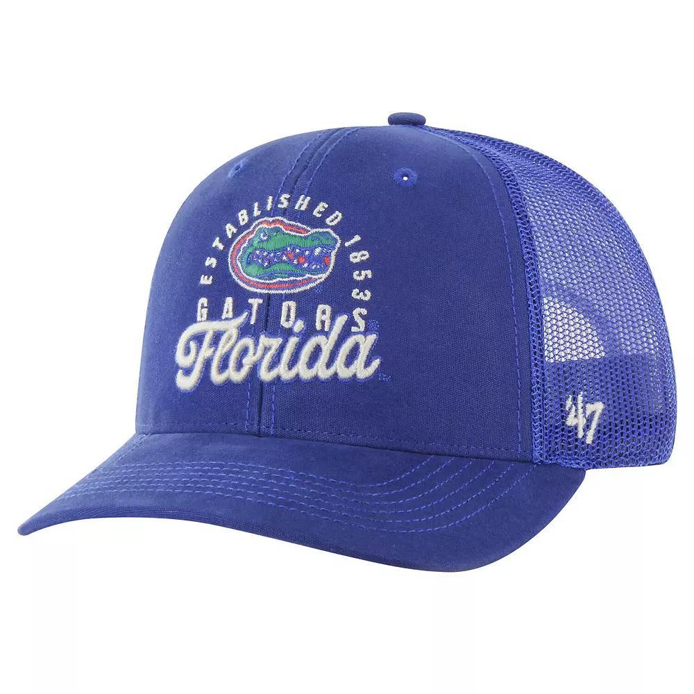 Mens 47 Royal Florida Gators Pitstop Trucker Adjustable Hat Product Image