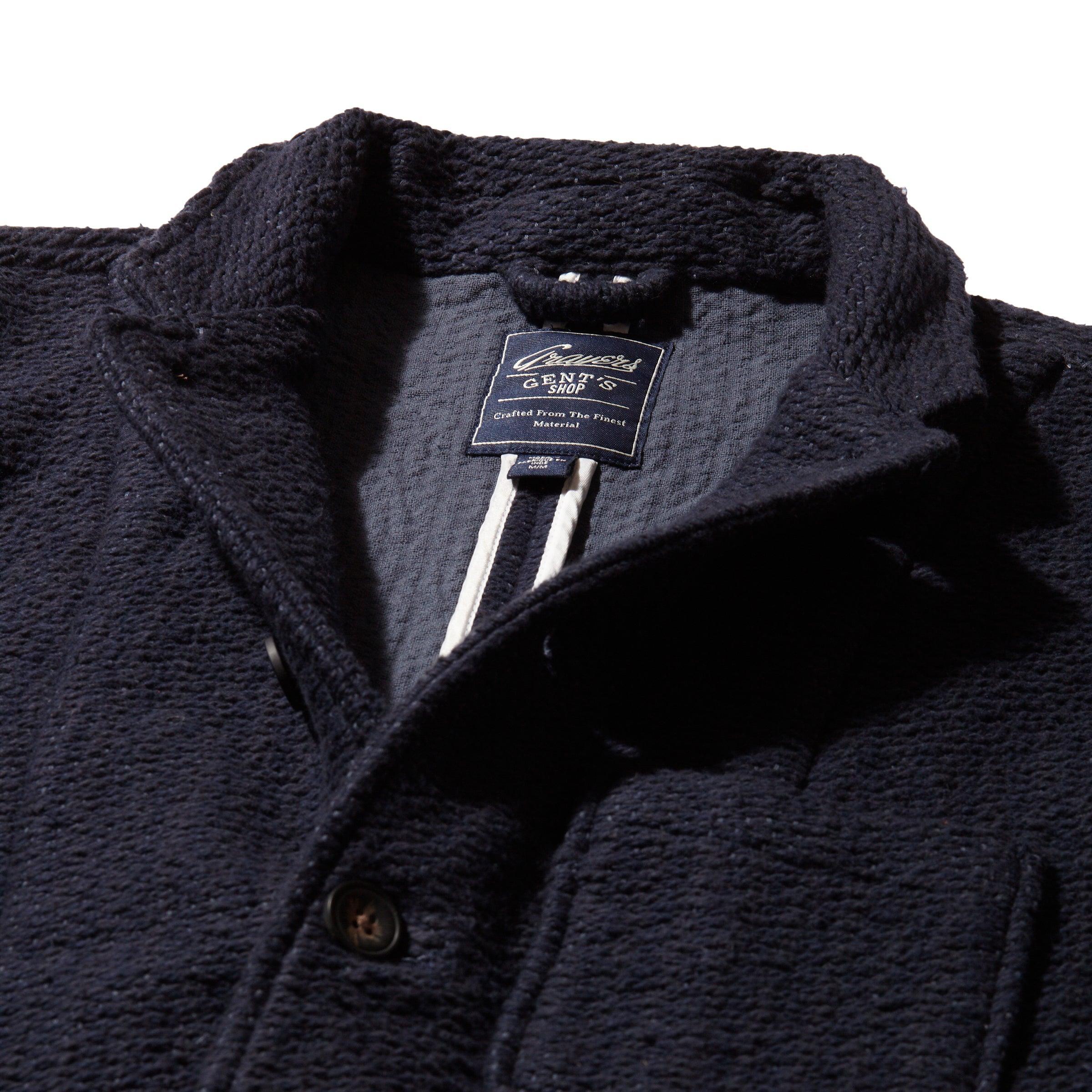 Rope Weave Artisanal Jacket - Navy Product Image