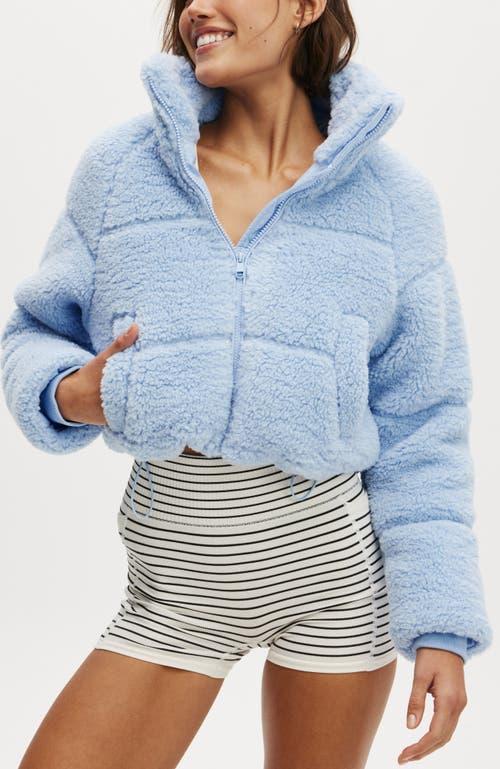 COTTON ON BODY Women's Active The Mother Puffer Cropped Soft Fleece Jacket in Black at Nordstrom, Size X-Large Product Image
