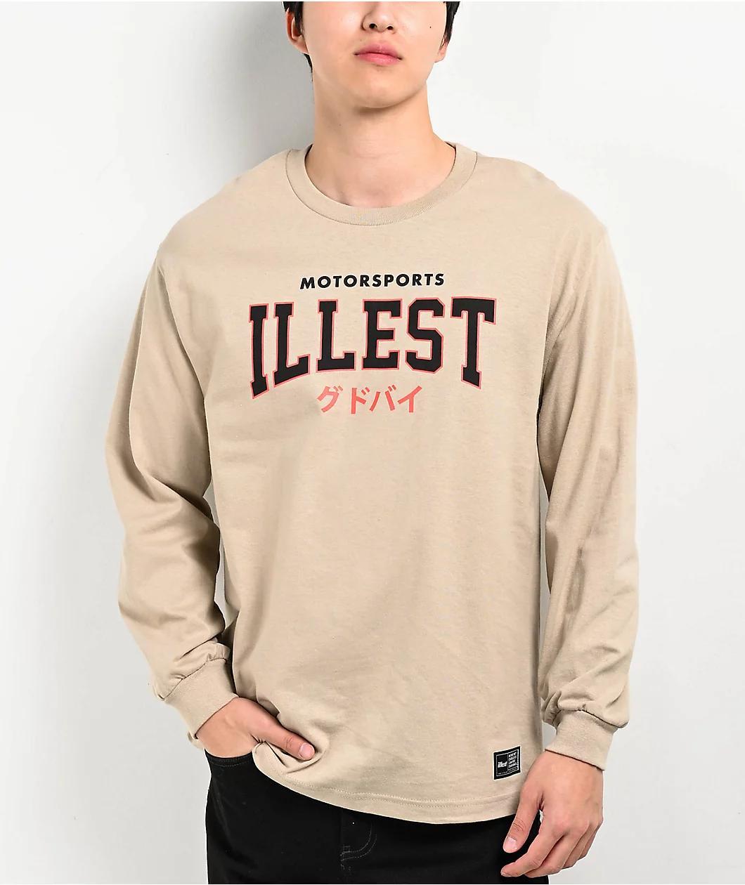 Illest Boxy Sukarain Natural Long Sleeve T-Shirt Product Image