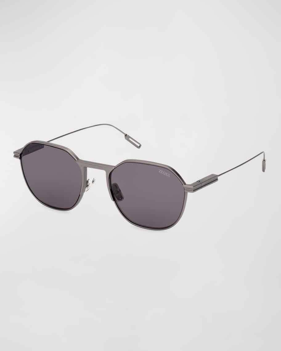 Mens Metal Round Sunglasses Product Image