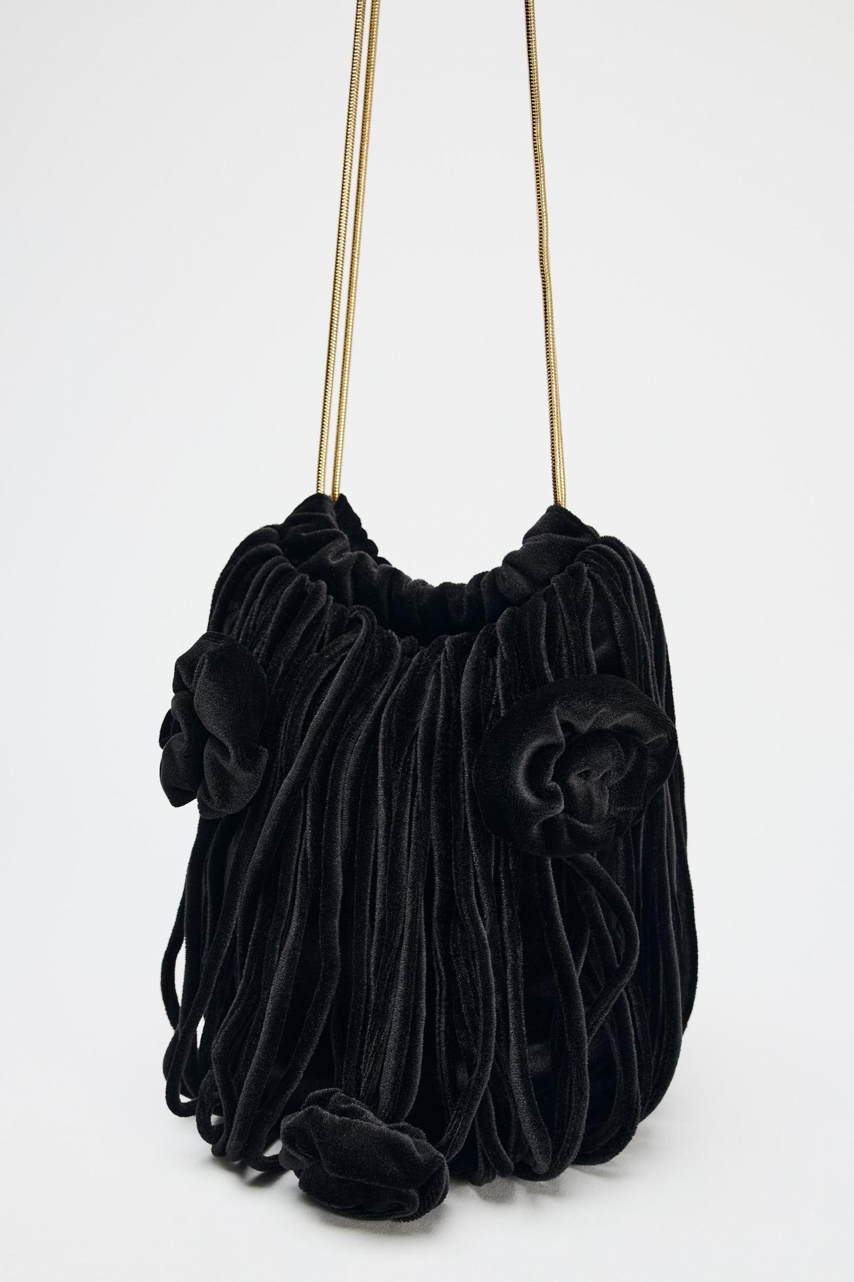 FLORAL VELVET EFFECT BUCKET BAG Product Image