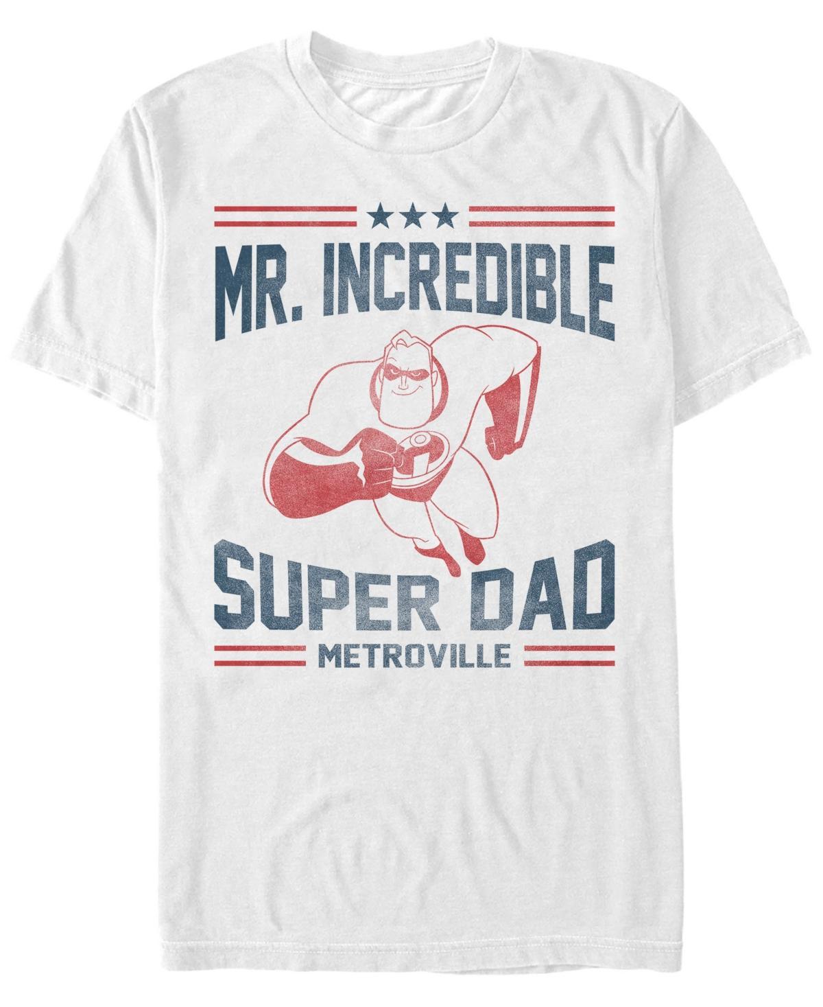 Disney / Pixar's The Incredibles Men's Retro Super Dad Tee, Size: Large, White Product Image