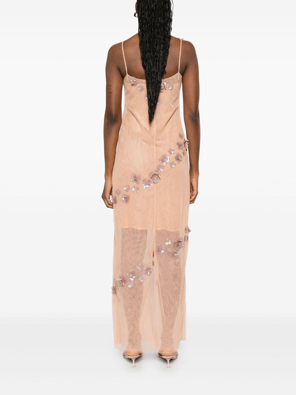sequin-embellished tulle maxi dress Product Image
