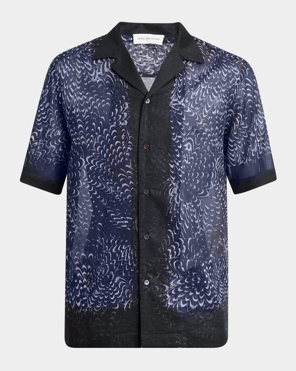 Mens Carltone Semi-Sheer Camp Shirt Product Image