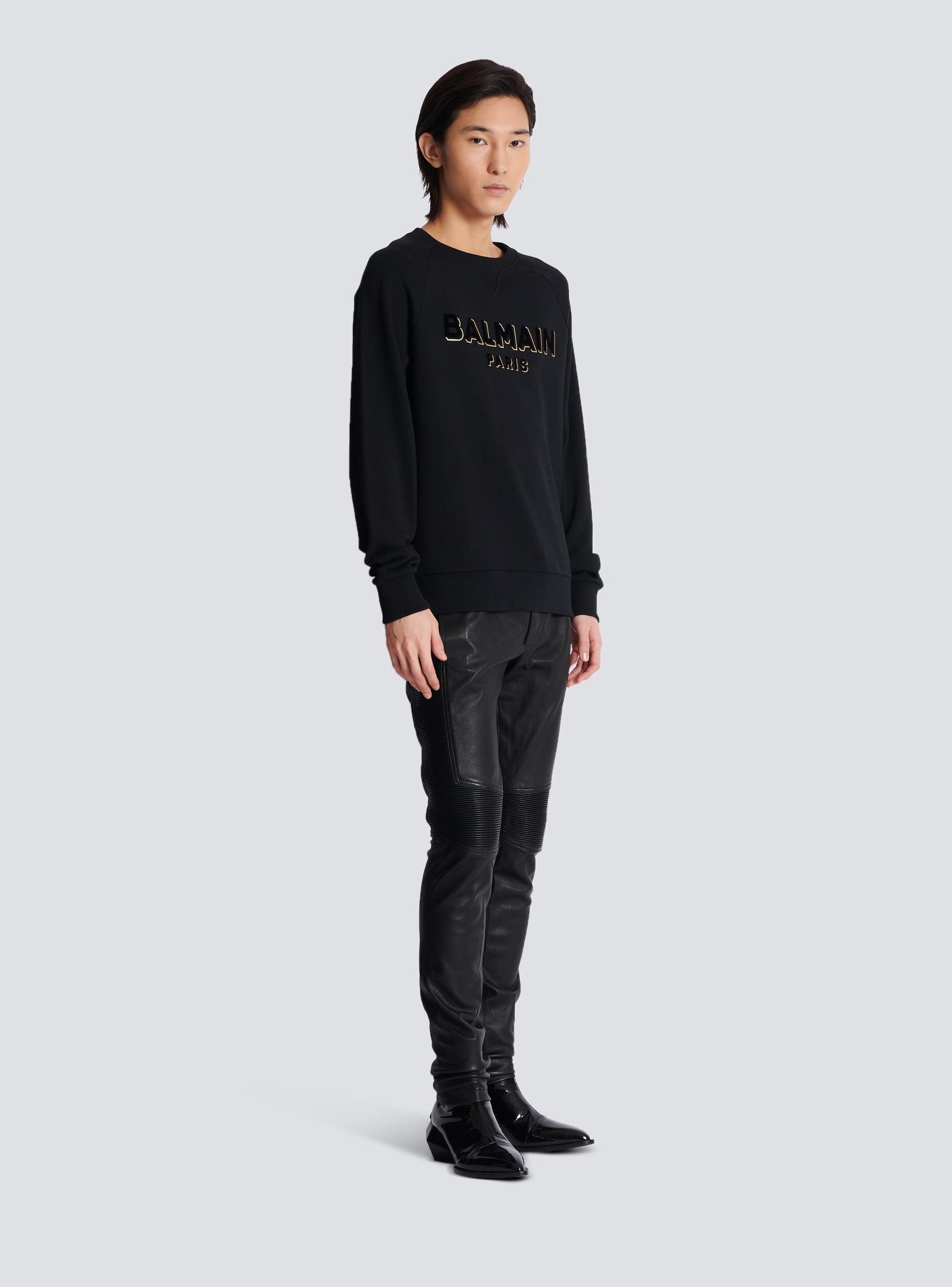 Metallic flocked Balmain sweatshirt Product Image