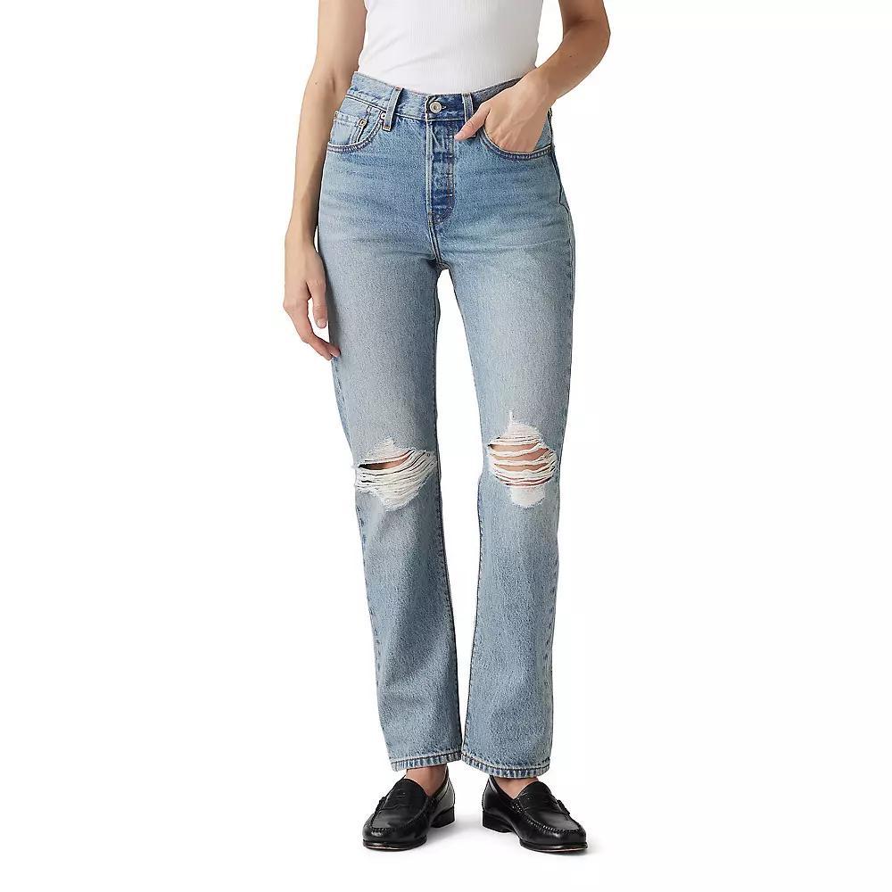 Levi's® Women's High-Rise 501® Jeans - Plan to Stay 27: Straight Fit, Midweight Denim, Fly Button Closure, 30" Inseam Product Image