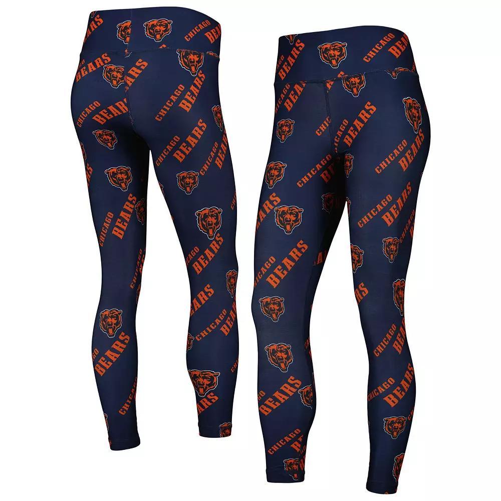 Women's Concepts Sport Navy Chicago Bears Breakthrough Allover Print Lounge Leggings, Size: Medium, Blue Product Image