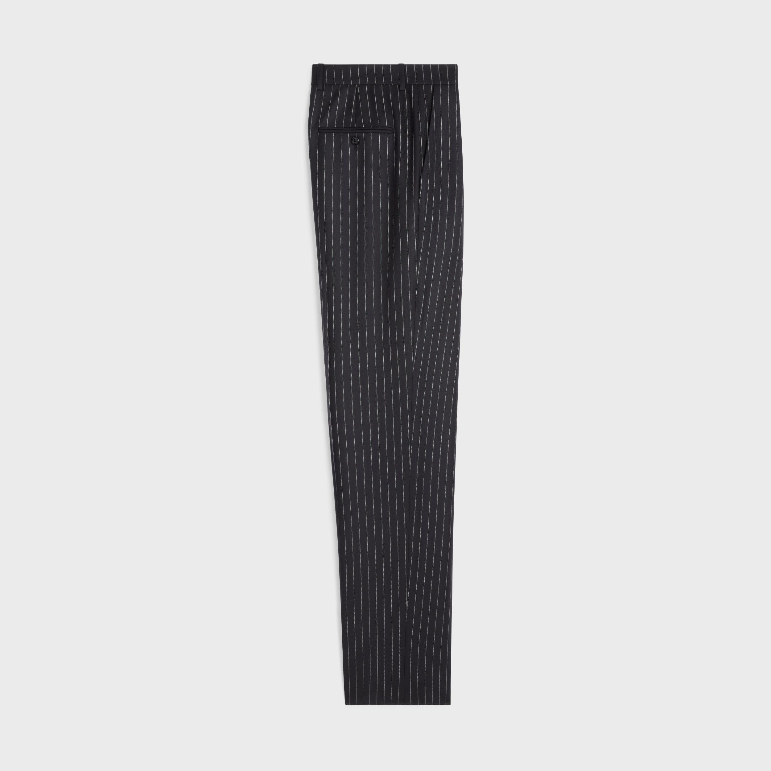 keith pants in striped wool gabardine Product Image