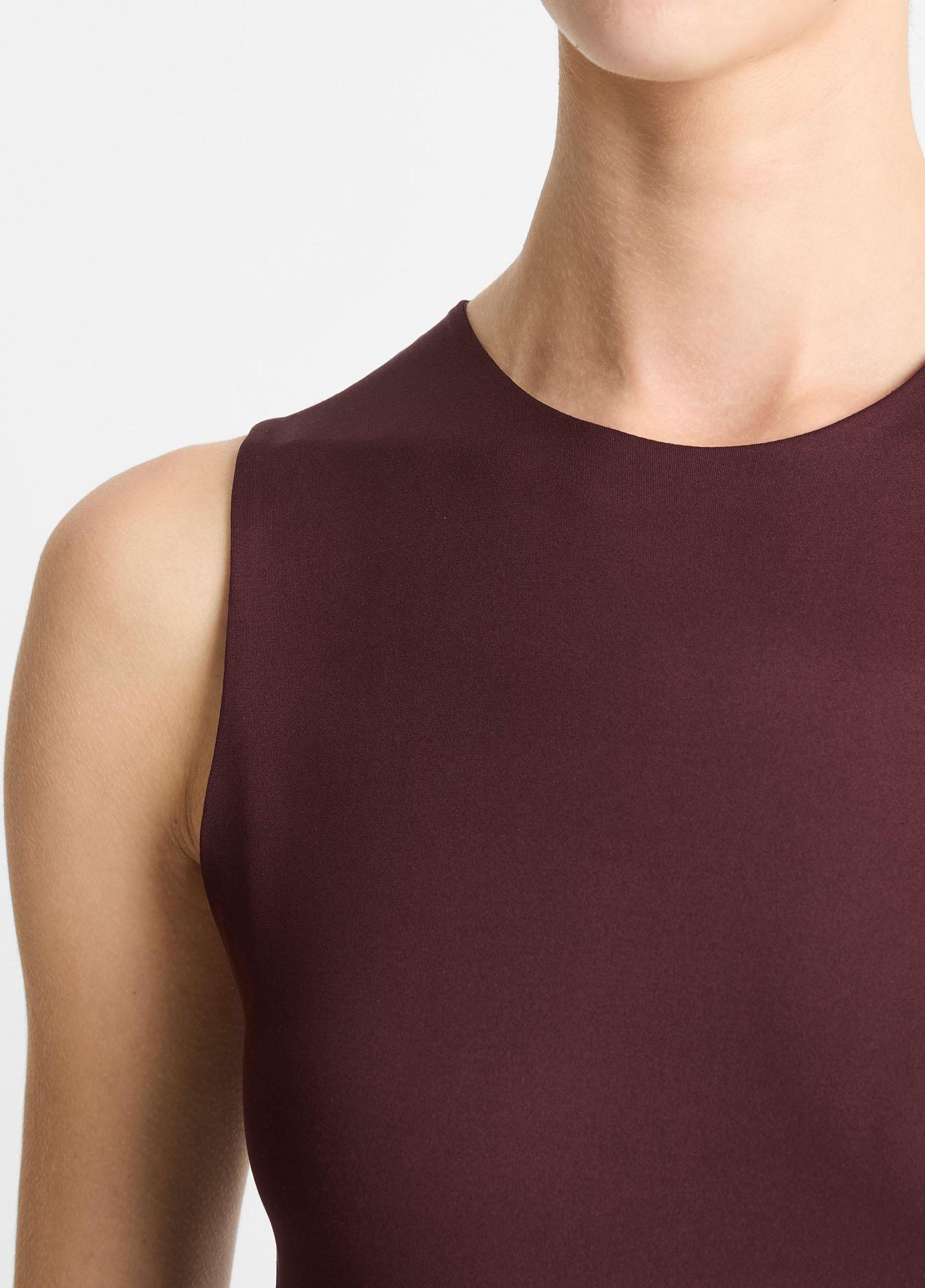 Womens Stretch-jersey Shell, Cherry Night, Size L Vince Product Image