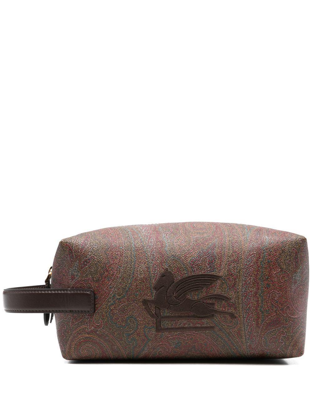 embroidered-logo wash bag Product Image