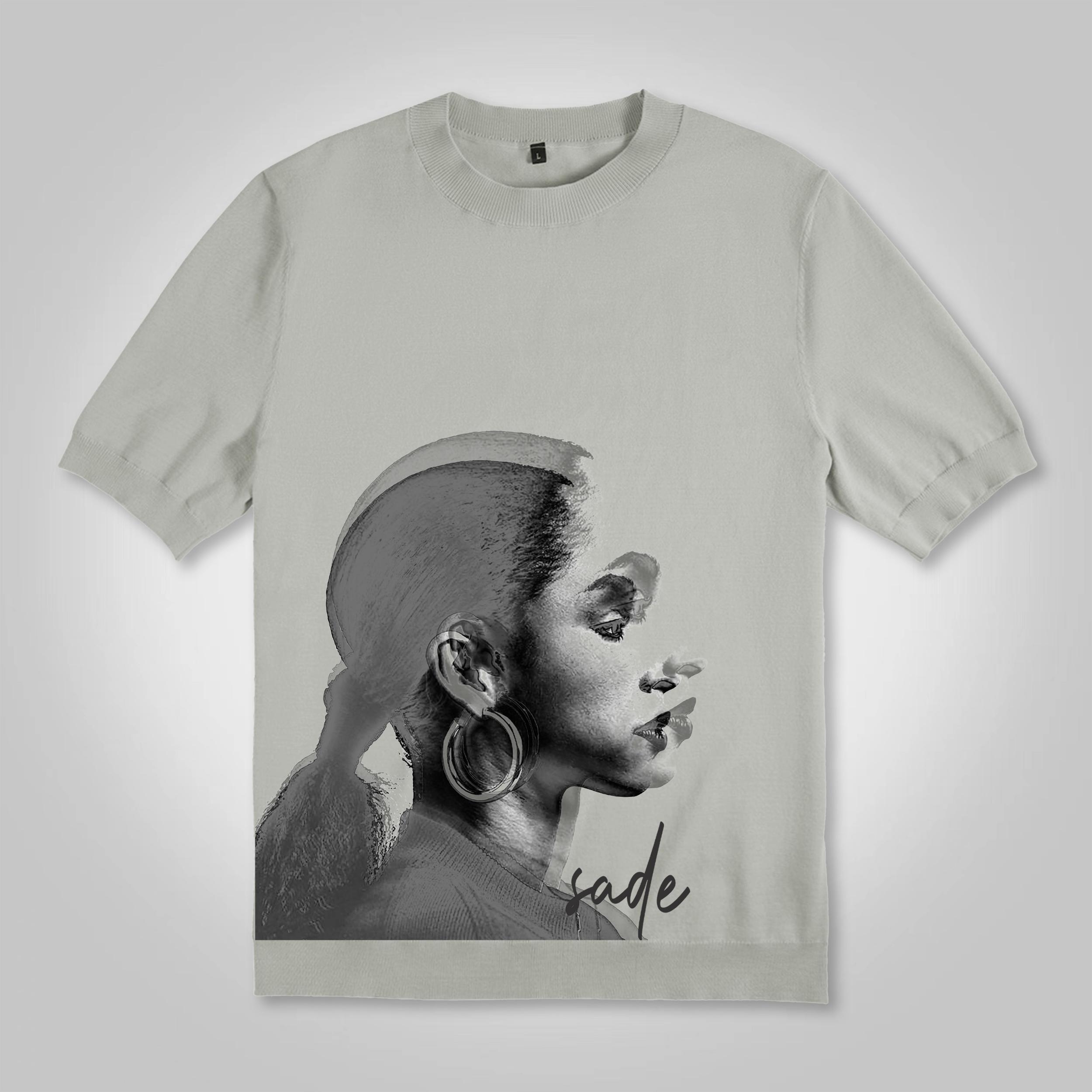 Sopula Vintage Sade Adu Print Cotton Knitted T-Shirt Product Image