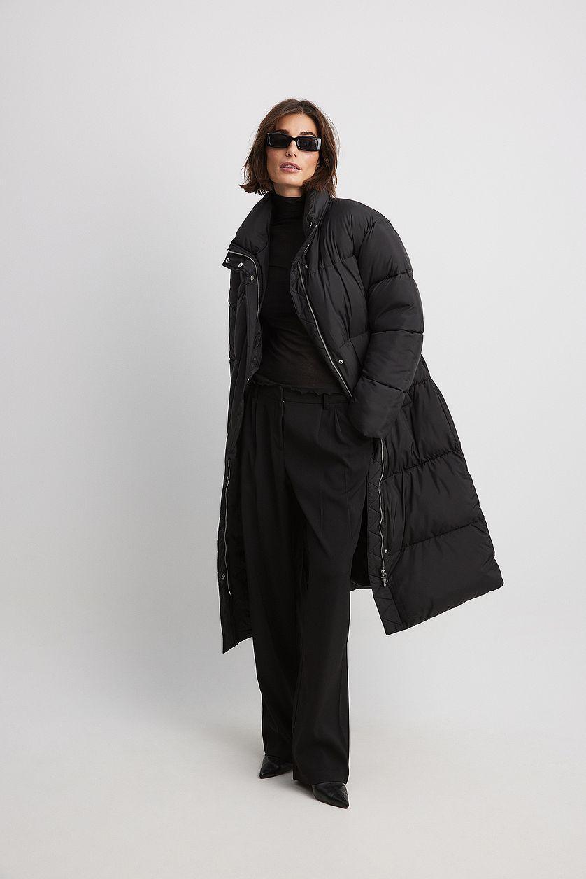 Long Belted Padded Jacket Product Image