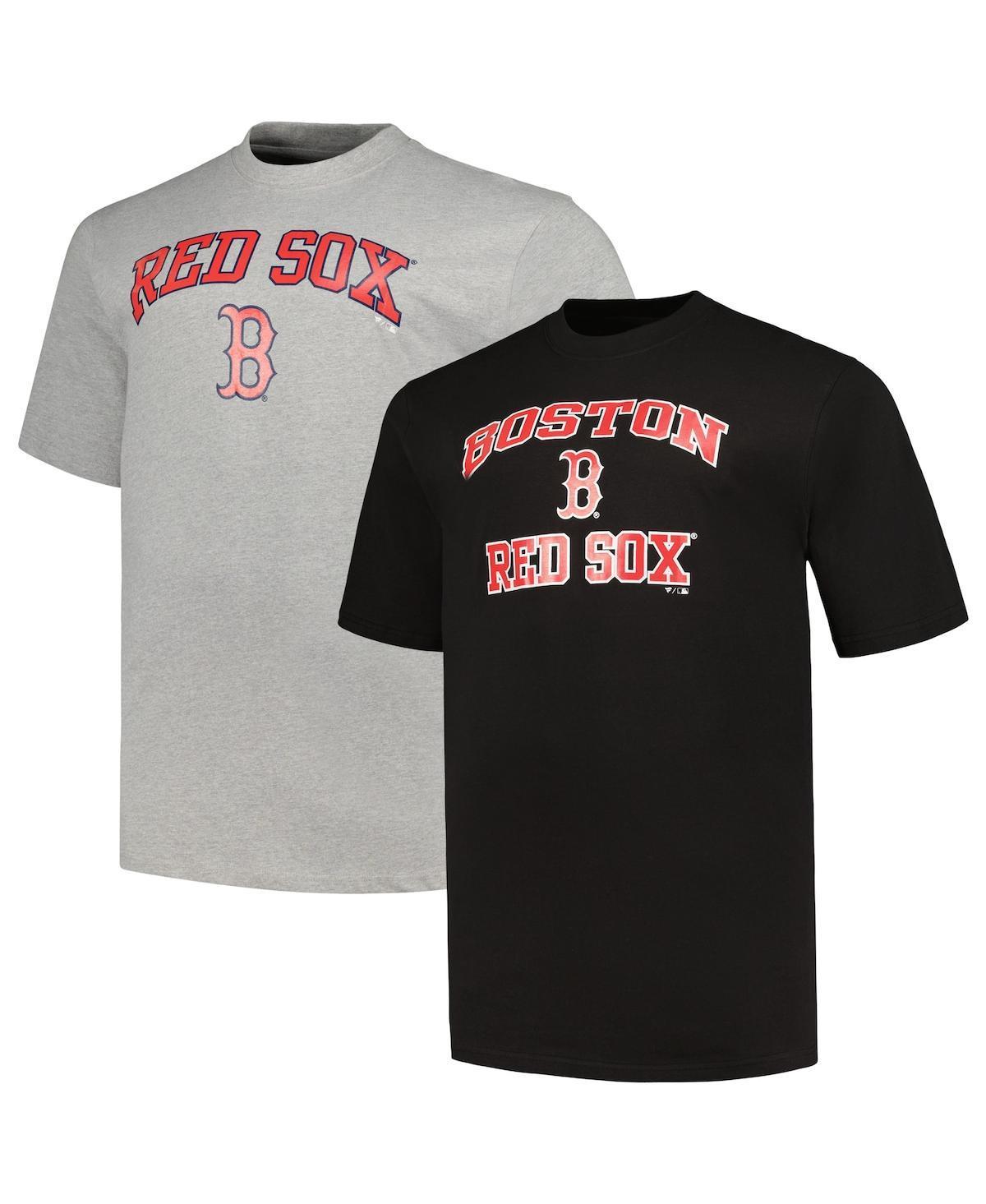 Men's Profile Black/Heather Gray Boston Red Sox Big & Tall T-Shirt Combo Pack, Size: 3XB Product Image
