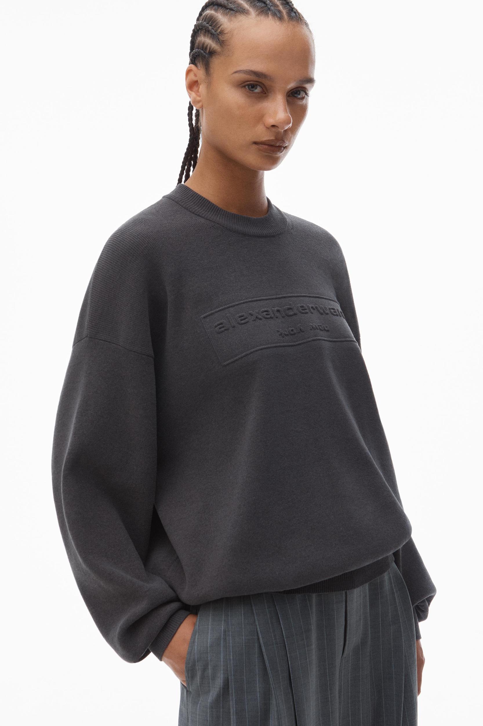 Logo-embossed Sweater In Rib-knit Product Image