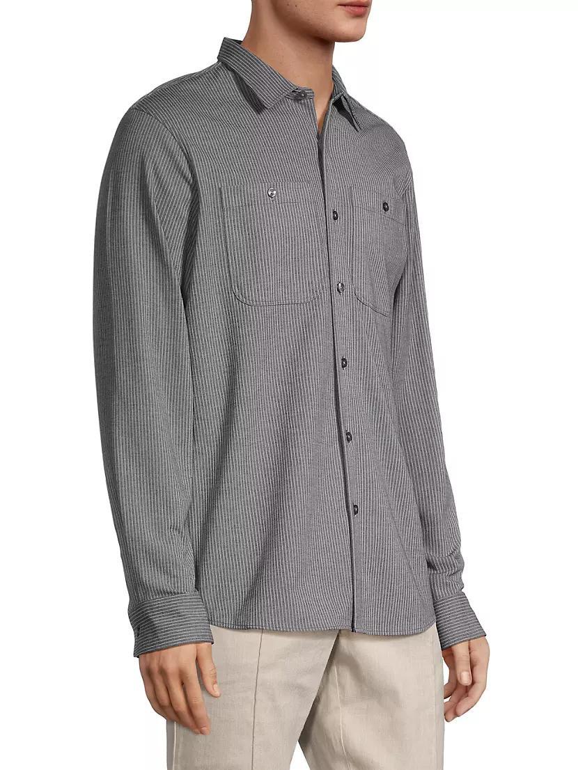 Cotton-Blend Slim-Fit Shirt Product Image