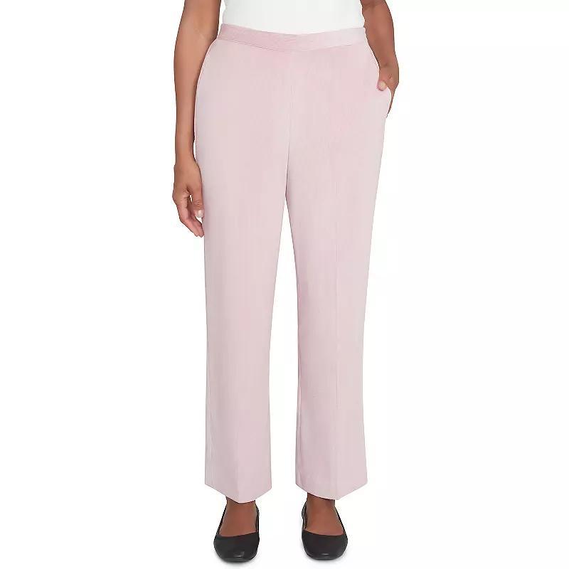 Womens Alfred Dunner Classic Average Length Pleated Pants Pink Product Image