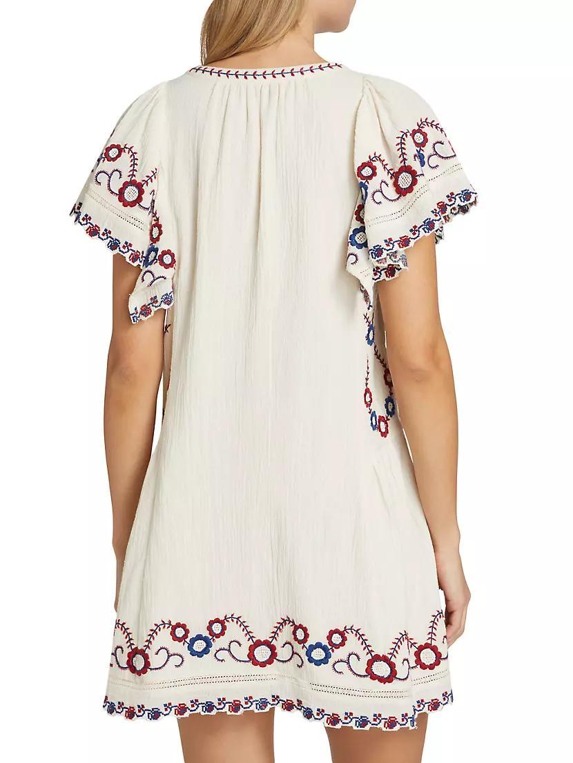 Soren Cotton Floral-Embroidered Minidress Product Image