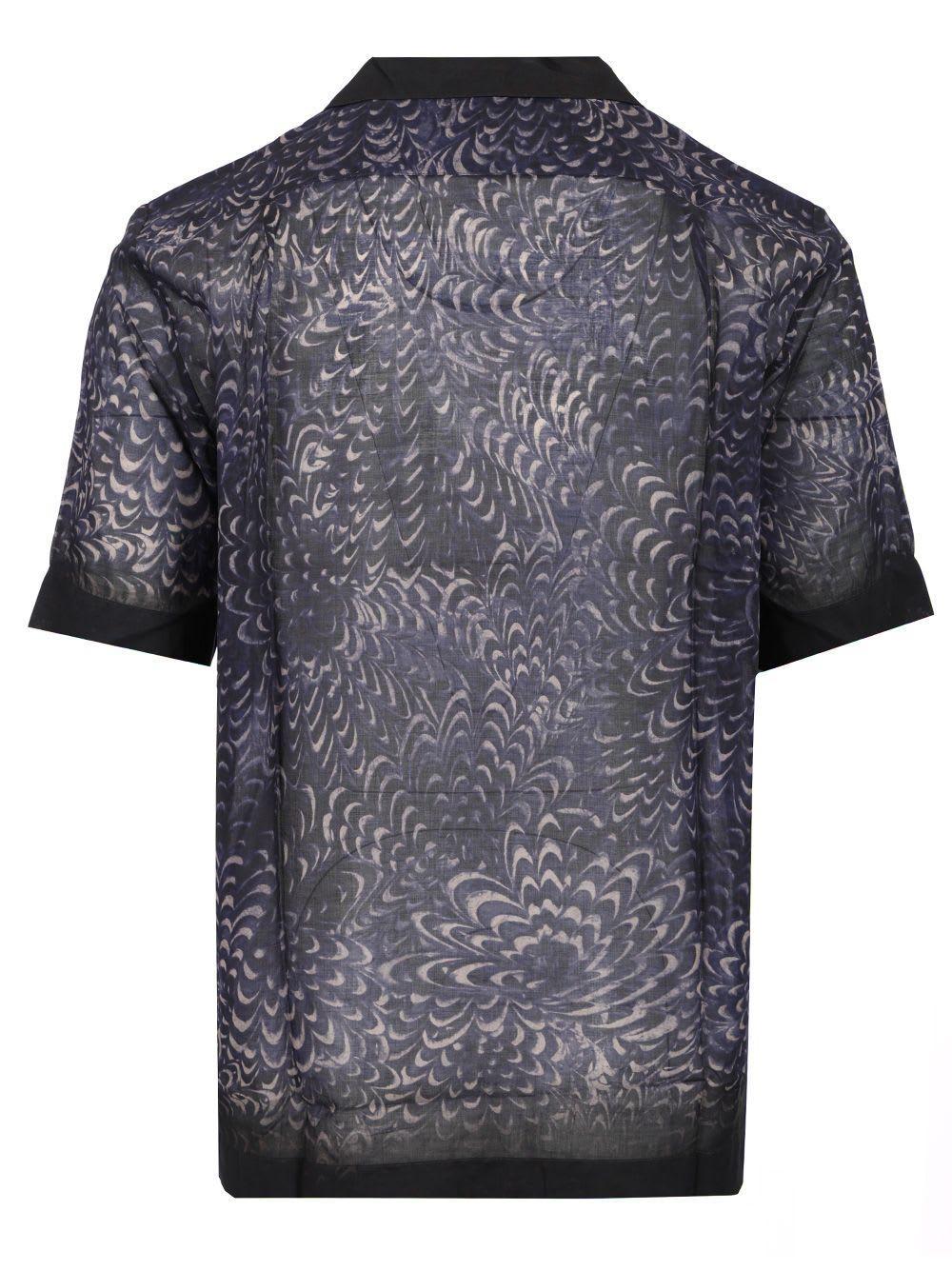 DRIES VAN NOTEN Boxy Cotton Shirt In Blue Product Image