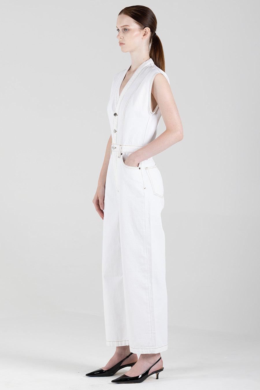 Camden Jumpsuit - Vintage White Product Image