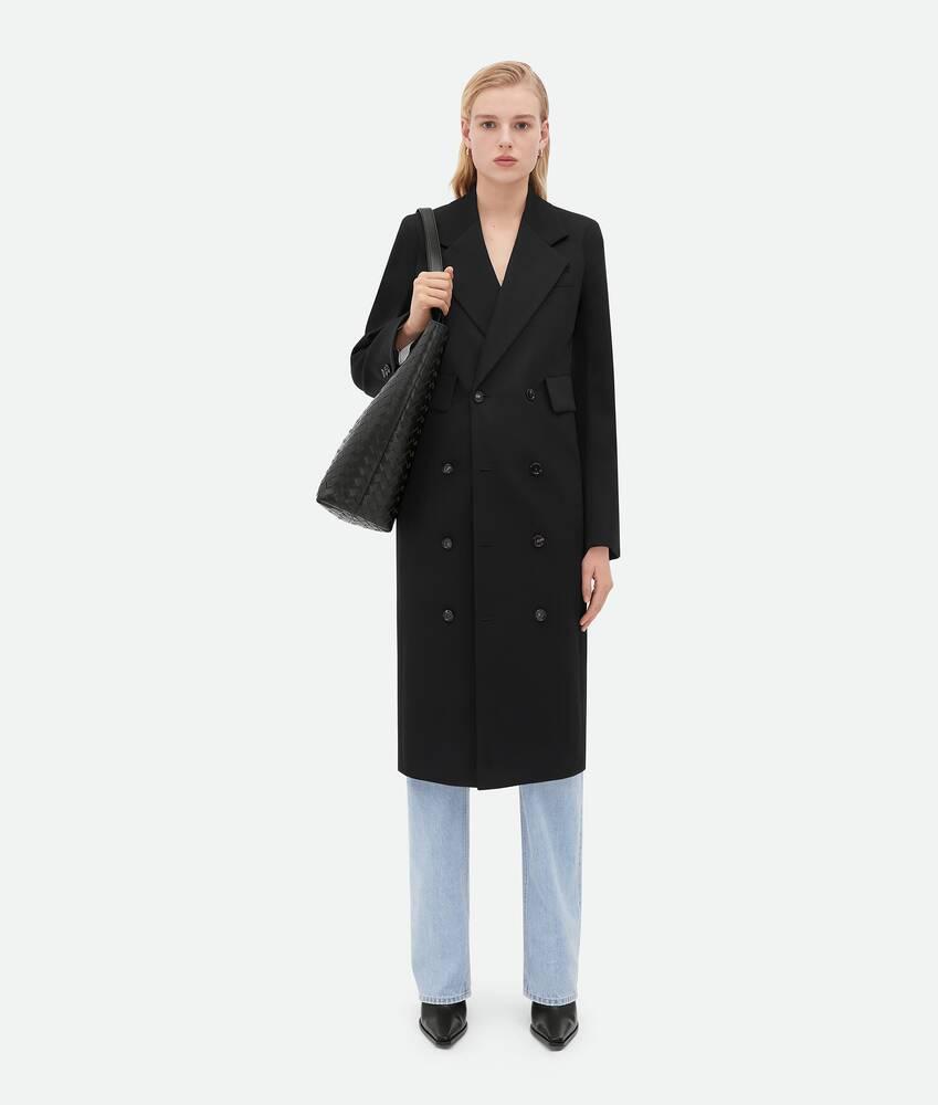 Small Intrecciato North-South Tote in Black Product Image