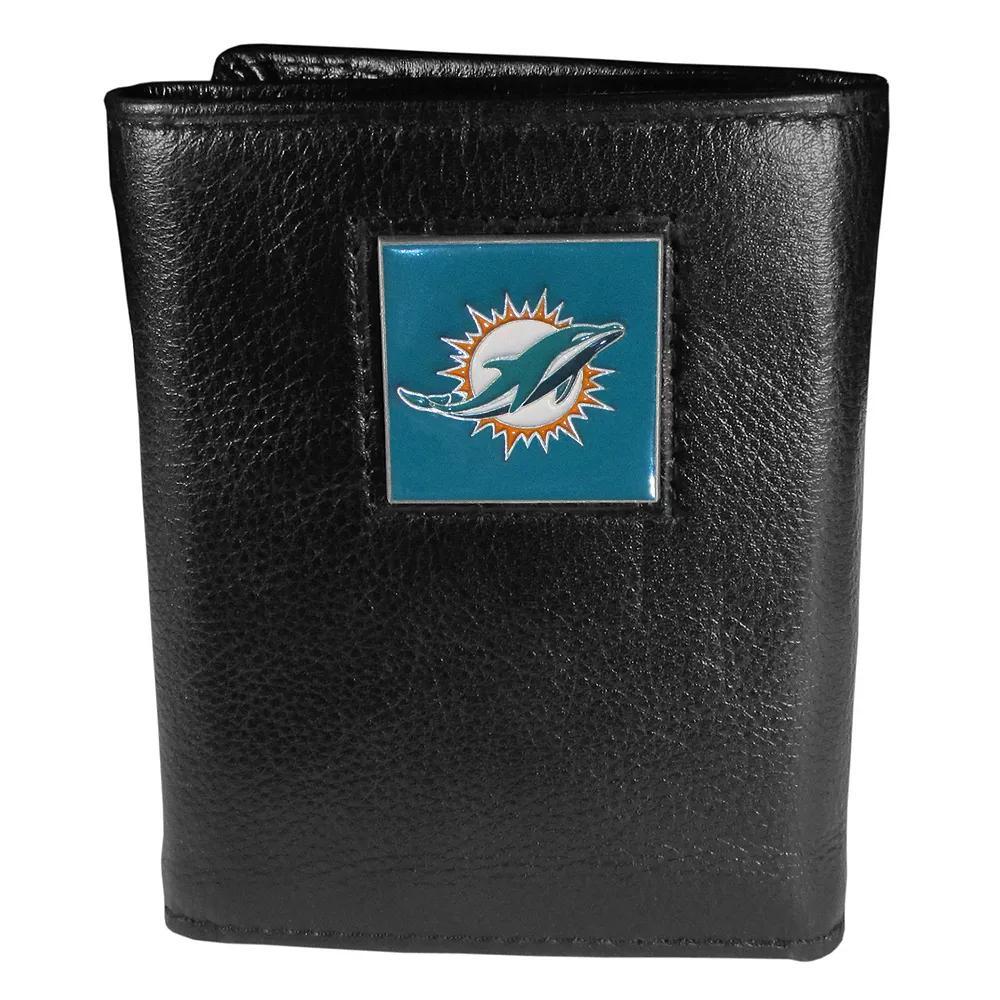 Men's Miami Dolphins Trifold Wallet, Black Product Image