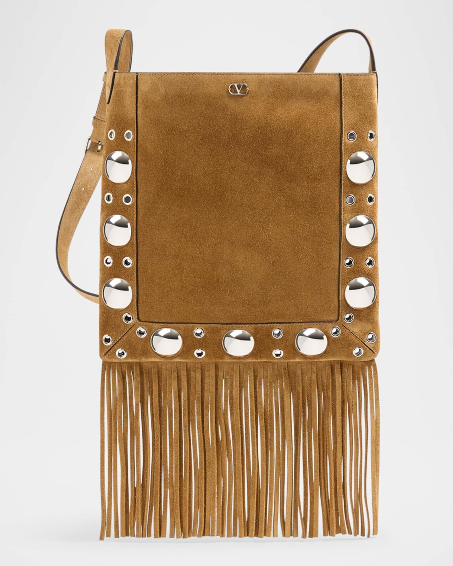 Men's Nellcôte Suede Shoulder Bag with Fringe Product Image