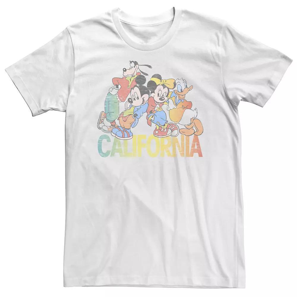 Big & Tall Disney Mickey & Friends California Group Shot Tee, Men's, Size: 3XL Tall, White Product Image