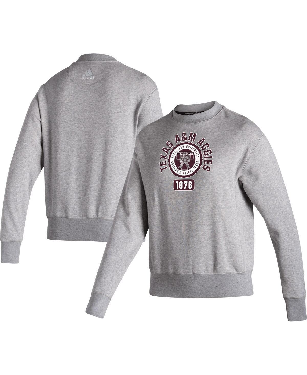 Women's adidas Heathered Gray Nebraska Huskers Vintage Circle Pullover Sweatshirt, Size: 2XL, Grey Product Image