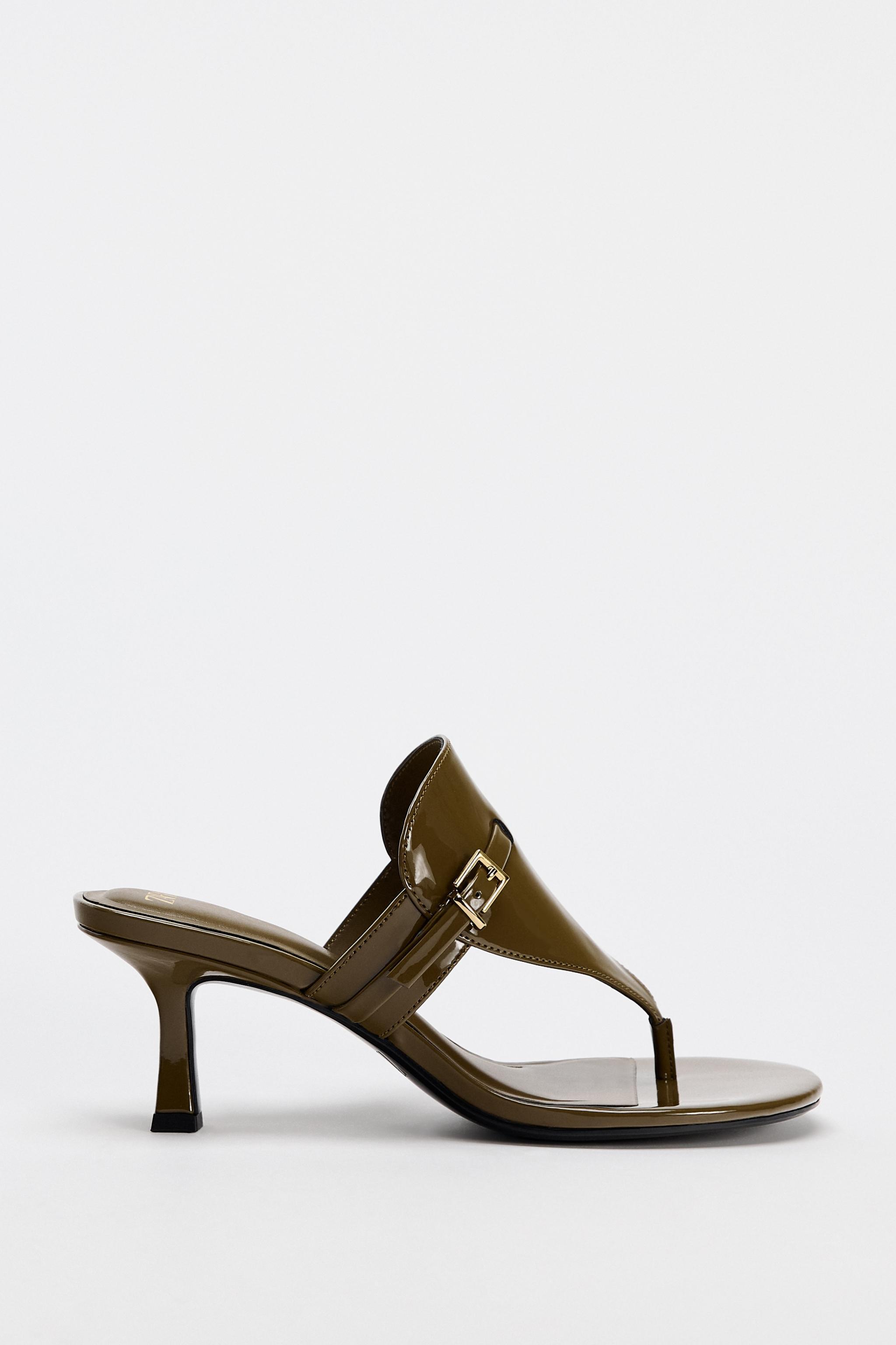HEELED SANDALS WITH BUCKLE Product Image