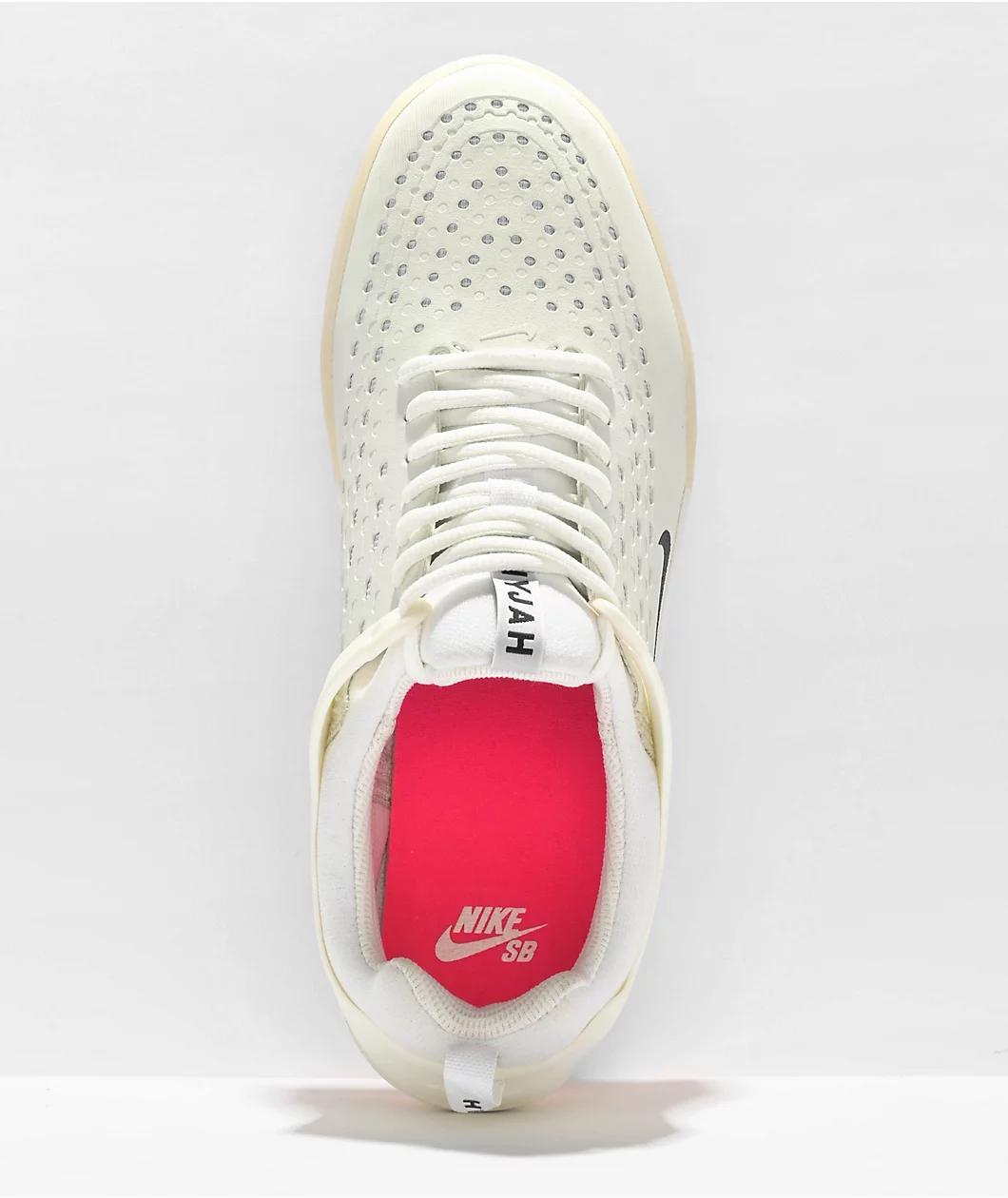 Nike SB Nyjah 3 Summit White Skate Shoes Product Image