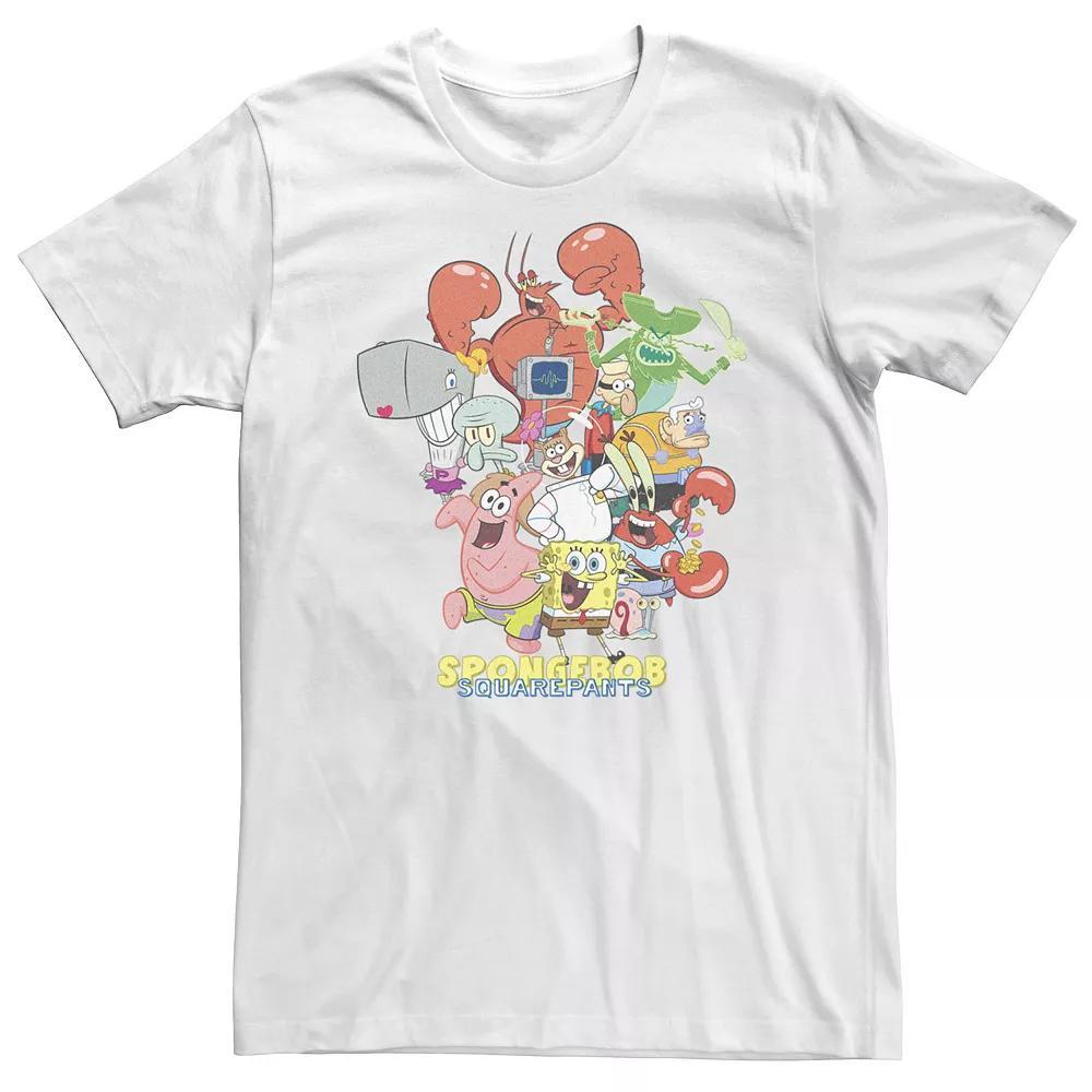 Big & Tall SpongeBob SquarePants Group Shot Title Pose Tee, Men's, Size: 3XL Tall, White Product Image