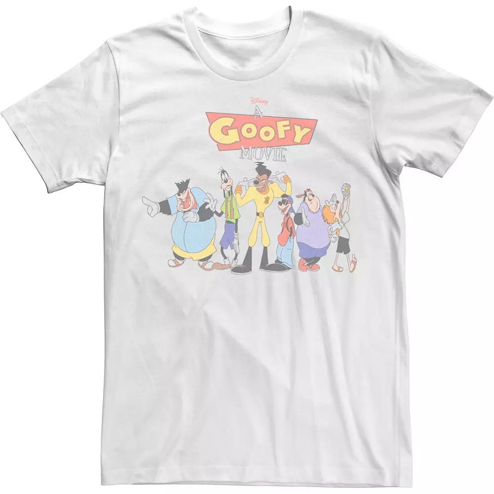 Men's A Goofy Movie Hyuck Hyuck Group Shot Tee, Size: XXL, White Product Image
