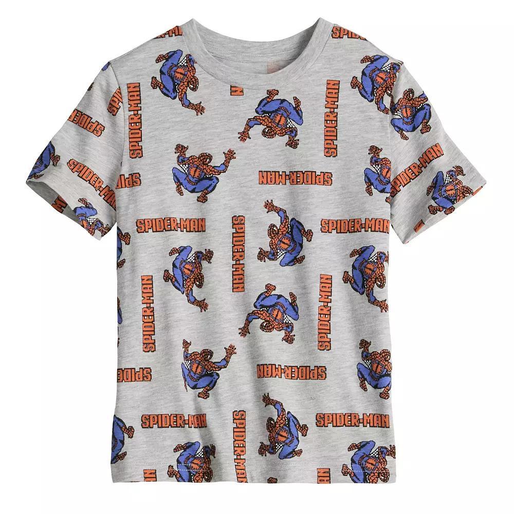 Boys 4-12 Jumping Beans® Marvel Spider-Man All Over Print Graphic Tee, Boy's, Size: 8, Grey Product Image